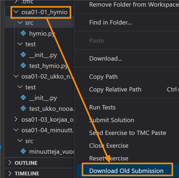 Download old submission