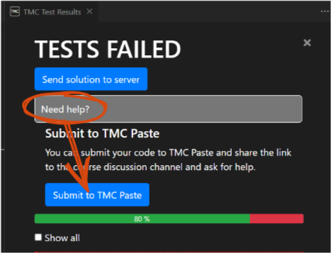 Tiedoston lähettäminen TMC:n paste-palveluun